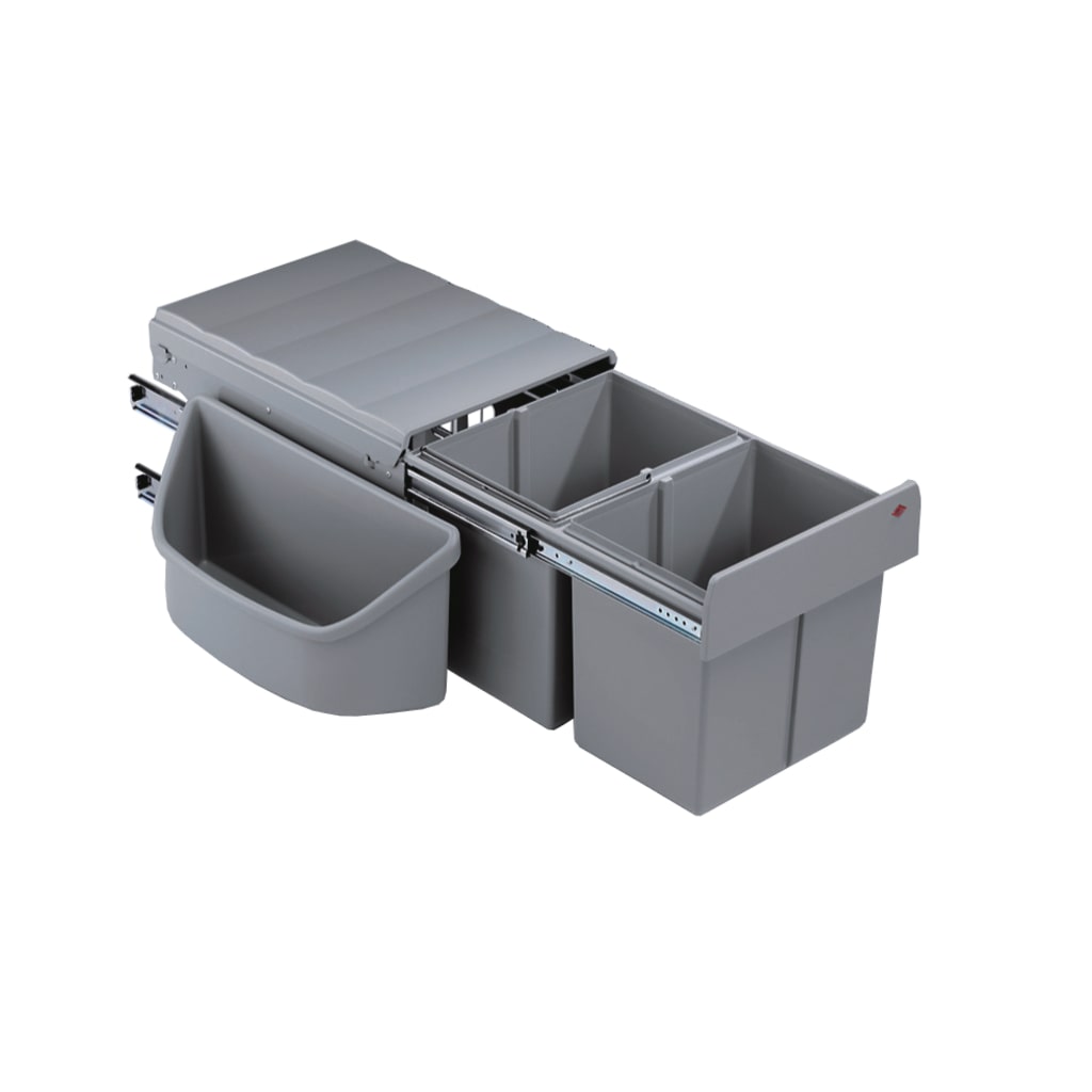 Wesco Corner Boy 2 Abfallsystem Ecklösungen Vollauszug/Schwenkbar, 2x 16 L