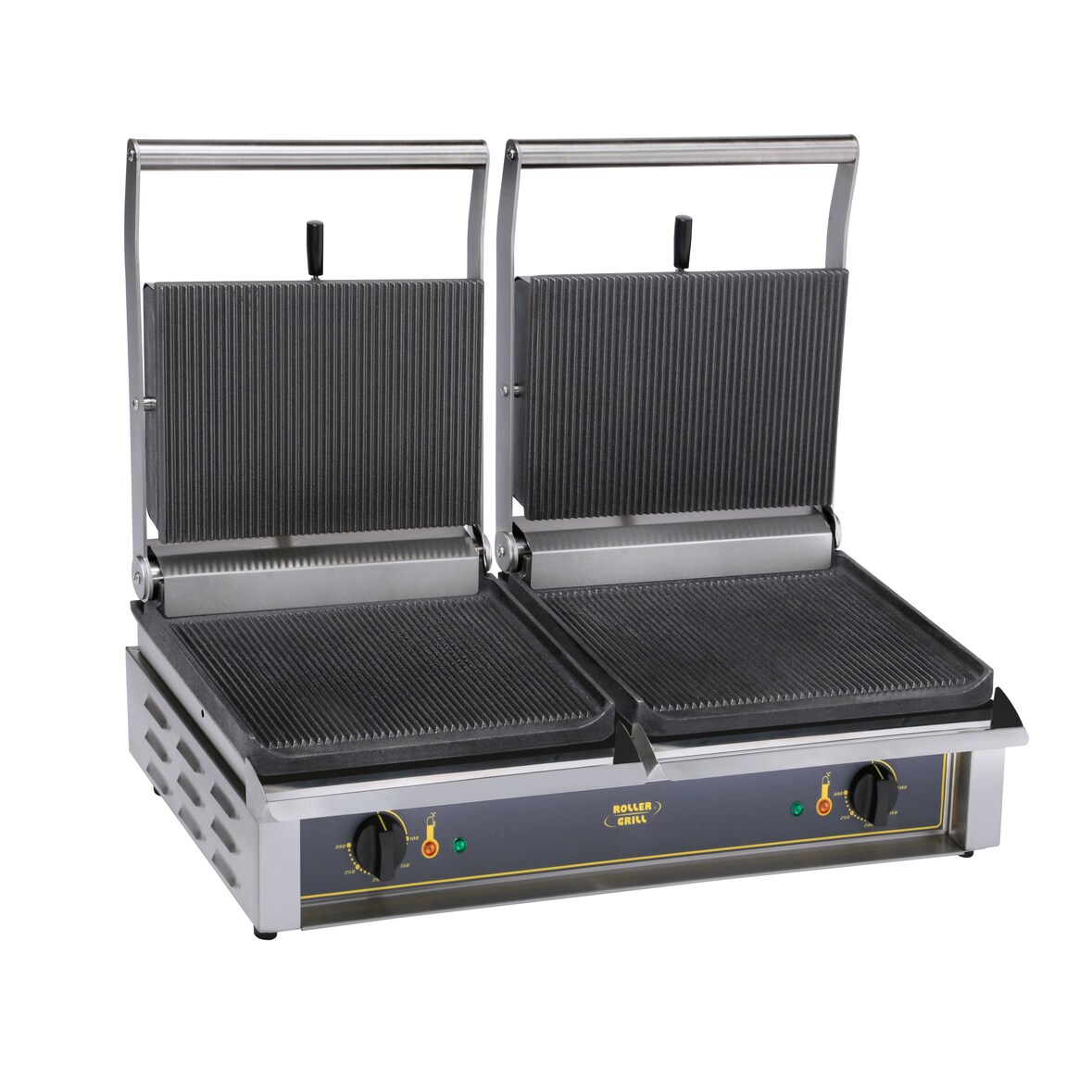 Contact-grill double spécial panini fonte brute plaques rainurées DOUBLE PANINI R Roller Grill