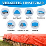 thumbnail of Abdeckplane 240 g/m² (3 x 5 m, Orange) wasserdichte Plane mit Ösen - Gewebeplane Schutzplane