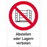 thumbnail of Schild Abstellen oder Lagern verboten, Kombischild, Alu, 131x185 mm