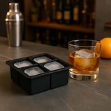 thumbnail of WellHome - Forma de gelo TPE cinza para bebidas geladas com capacidade para 4 cubos 16x16x6cm