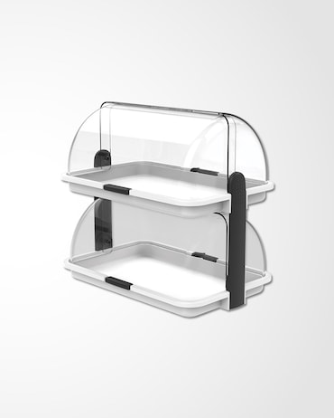 Vitrina Buffet dupla média cor branca, dim 38x28x36 cm