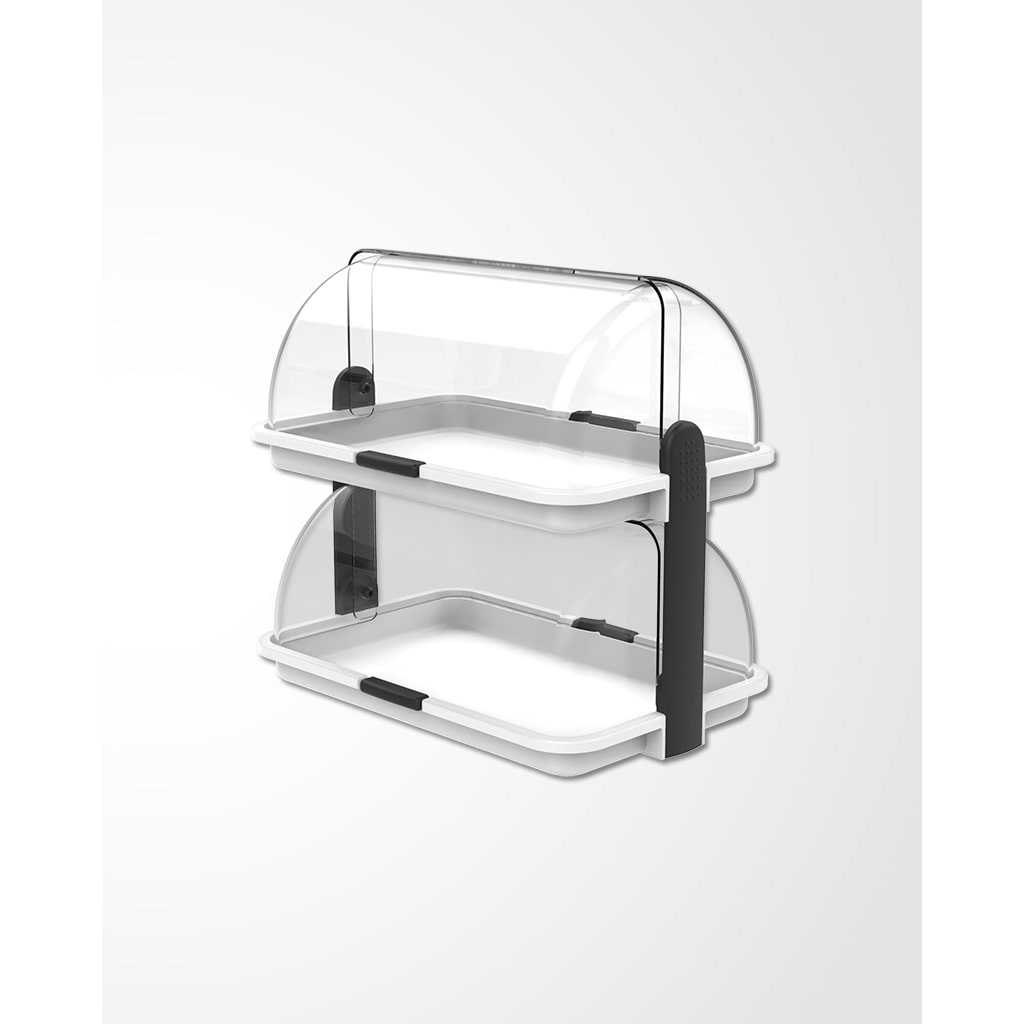 Biesse Buffet Vitrine doppelt mittel , plastik, weiß, 38x26x35.6