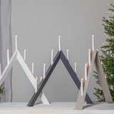 thumbnail of Fensterleuchter ARROW 7 warmweiße Glühlampen H: 64,5cm Holz hellgrau