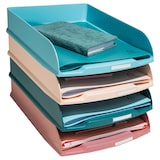 thumbnail of Exacompta - Réf. 111606SETD - Set de 4 corbeilles à courrier COMBO STYLI Skandi - 34,6 x 25,5 x 24,3 cm - pour format A4+ - 4 couleurs assorties