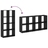thumbnail of vidaXL Boekenkast Zwart eiken 69.5 x 29 x 137.5 cm Bewerkt hout
