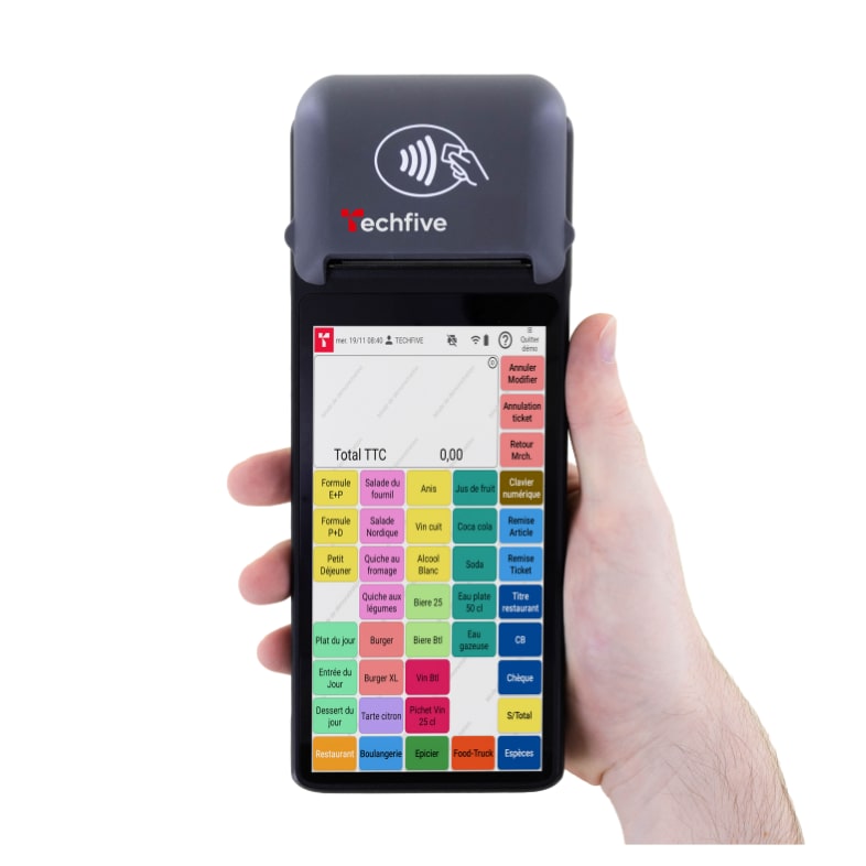 TECHFIVE - Caisse enregistreuse - Mobile (ECR-76)