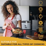 thumbnail of Briebe BLACKT4 Kochtopf Set Induktions 8-Teilig Aluminiumguss 4 Kochtöpfen 4 Glasdeckel, Schwarz