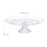 thumbnail of Relaxdays Tortenplatte aus Kunststoff, Servierständer, HxD: 10 x 29 cm, Obstschale mit Fuß, Kuchenständer, transparent
