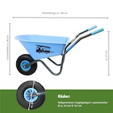 thumbnail of Kinderschubkarre blau Feuerwehr Schiebkarre Metallschubkarre Gartenkarre