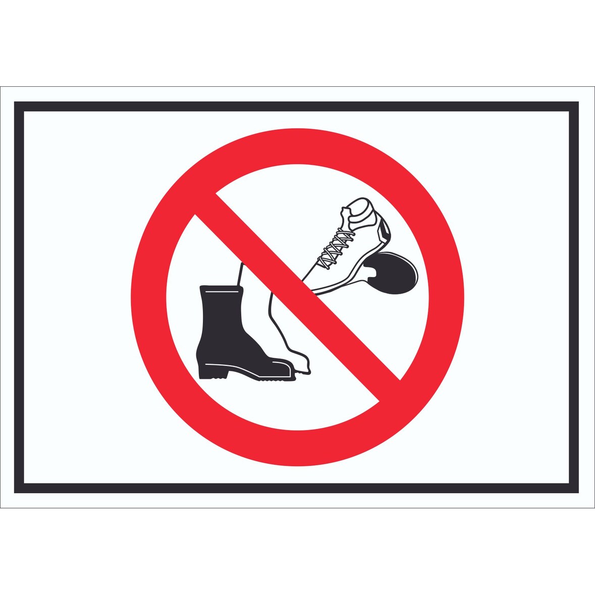 Schuhe ausziehen Schild Symbol A3 (297x420mm)