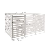 thumbnail of XL Habillage de poubelle pour 1/2 personnes Extension HWC-H62, Box pour poubelles, 114x67x97cm bois massif ~ brun foncé