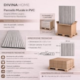 thumbnail of Panel decorativo de PVC con efecto de listones de madera, juego de 10 piezas, 120x30 cm, revestimiento de pared blanco.