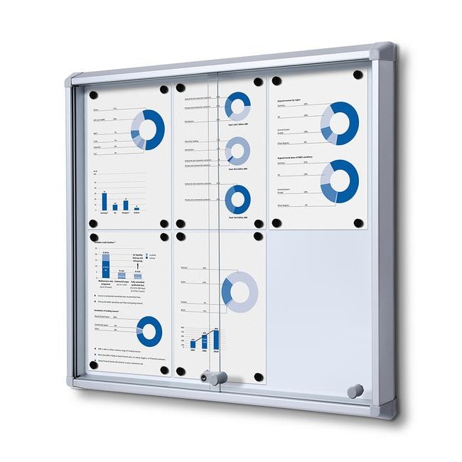 Vitrine d'affichage "LS" verre ESG -magnétique- 6 x A4 - VKF Renzel