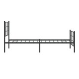 thumbnail of vidaXL Bedframe met hoofd- en voeteneinde metaal zwart 90x200 cm
