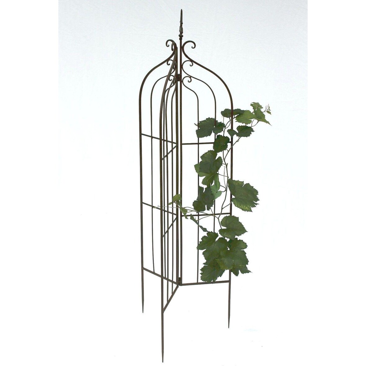 DanDiBo Rankhilfe Garten Metall Schwarz 120033 Rankgitter Blumen 132 cm Kletterpflanzen Rosen Bodenstecker Kletterhilfe Blumenhalter Ranksäule Zaun