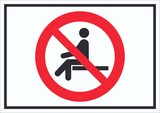 thumbnail of Sitzen verboten Symbol Schild A0 (841x1189mm)