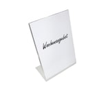 thumbnail of A.G.L. L-Aufsteller DIN A5 Hochformat aus Acrylglas, Maße 250 x 145mm