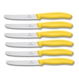 thumbnail of Victorinox set 6 coltello da tavola giallo dentato punta tonda qualità extra