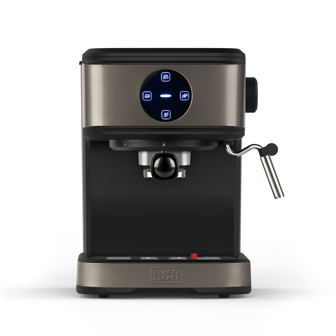BLACK+DECKER BXCO850E Cafetera espresso de 850W, 20bar, 1.5L, 1 o 2 cafés, función vapor, paro automático, cantidad programable, sistema extra cream