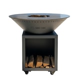 thumbnail of braciere classico in acciaio 103 grigio antracite doppia vasca