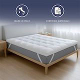 thumbnail of Topper Letto Francese 140x190 con ovatta 1000 g/m², extra comfort e camera d’aria traspirante
