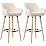 thumbnail of Conjunto de 2 Bancos de Bar Grant em Tecido bege