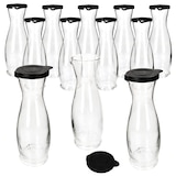 thumbnail of 12x MIA MISURA Wein-Karaffe mit Deckel schwarz 1L geeicht Glas-Krug Saft Wasser