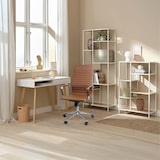 thumbnail of Cadeira de Escritório com Rodas Elegance 116x89x60cm Castanho Thinia Home