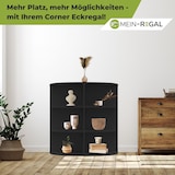 thumbnail of Coemo Eckregal Corner 60 Schwarz Bücherregal Holz Standregal Eckregal