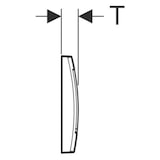 thumbnail of Geberit Betätigungsplatte Twinline 30 Weiß/Chrom, 2-Mengen-Spülung