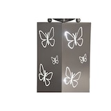 thumbnail of Moderne Pflanzsäule FALINA mit rundem Topf aus gebürstetem Edelstahl