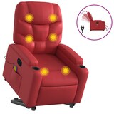 thumbnail of vidaXL Massagesessel mit Aufstehhilfe Elektrisch Rot Kunstleder