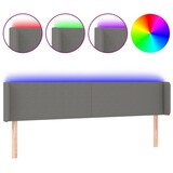 thumbnail of vidaXL LED Kopfteil Dunkelgrau 183x16x78/88 cm Stoff