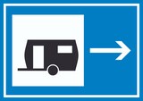 thumbnail of Wohnwagen rechts Symbol Schild A2 (420x594mm)