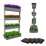 thumbnail of Coemo Vertikalbeet Vera aus Holz Hochbeet 4 Etagen Kästen höhenverstellbar und neigbar