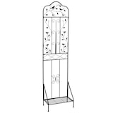 thumbnail of COSTWAY Treliça Metálica, Cerca Decorativa para Jardim 3 em 1, Prateleira para Flores e Suporte para Plantas (Preta, 1 Unidade)