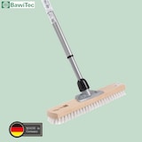 thumbnail of XXL Großraumschrubber 40cm Breit mit Teleskopstiel max. 200cm Lang weiße Kunststoff Borsten Schrubber Holz mit Stiel Metall