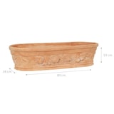 thumbnail of Biscottini Blumentöpfe 80x28x19 cm – Ovale Terrakotta-Vase – Blumenkasten für den Außen- und Innenbereich – Blumenkasten für den Balkon