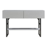 thumbnail of Helloshop26 - Mesa de consola 75 x 120 x 30 cm em aglomerado cinza claro 03_0010888
