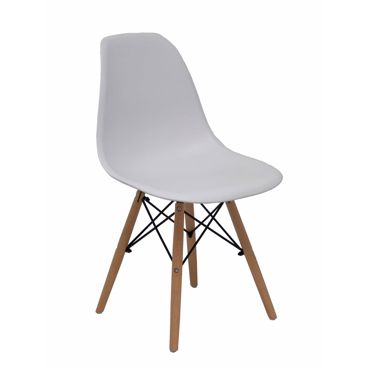 Modèle Don Rodrigo 2.0 Paquet de 4 chaises confidentes avec structure en bois de hêtre naturel. Fabriquées en PVC, avec assise tapissée.