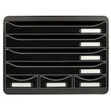 thumbnail of Exacompta 307714D 1x STORE-BOX ladenbox met 7 laden, Glossy, zwart-zwart glanzend