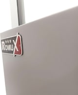 thumbnail of Romux® Kühlvitrine für Konditorei Quadratisch Standgerät 2 Böden Weiß 520 Liter Umluftkühlung | Kühlvitrine Gerade Glasscheiben