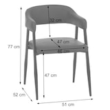 thumbnail of Lote de 6 silla de comedor HWC-P29, silla de cocina, sillón, silla tapizada, industrial retro vintage imitación cuero ~ rojo óxido