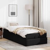 thumbnail of vidaXL Ottoman-Bett mit Matratze Schwarz 80x200 cm Kunstleder