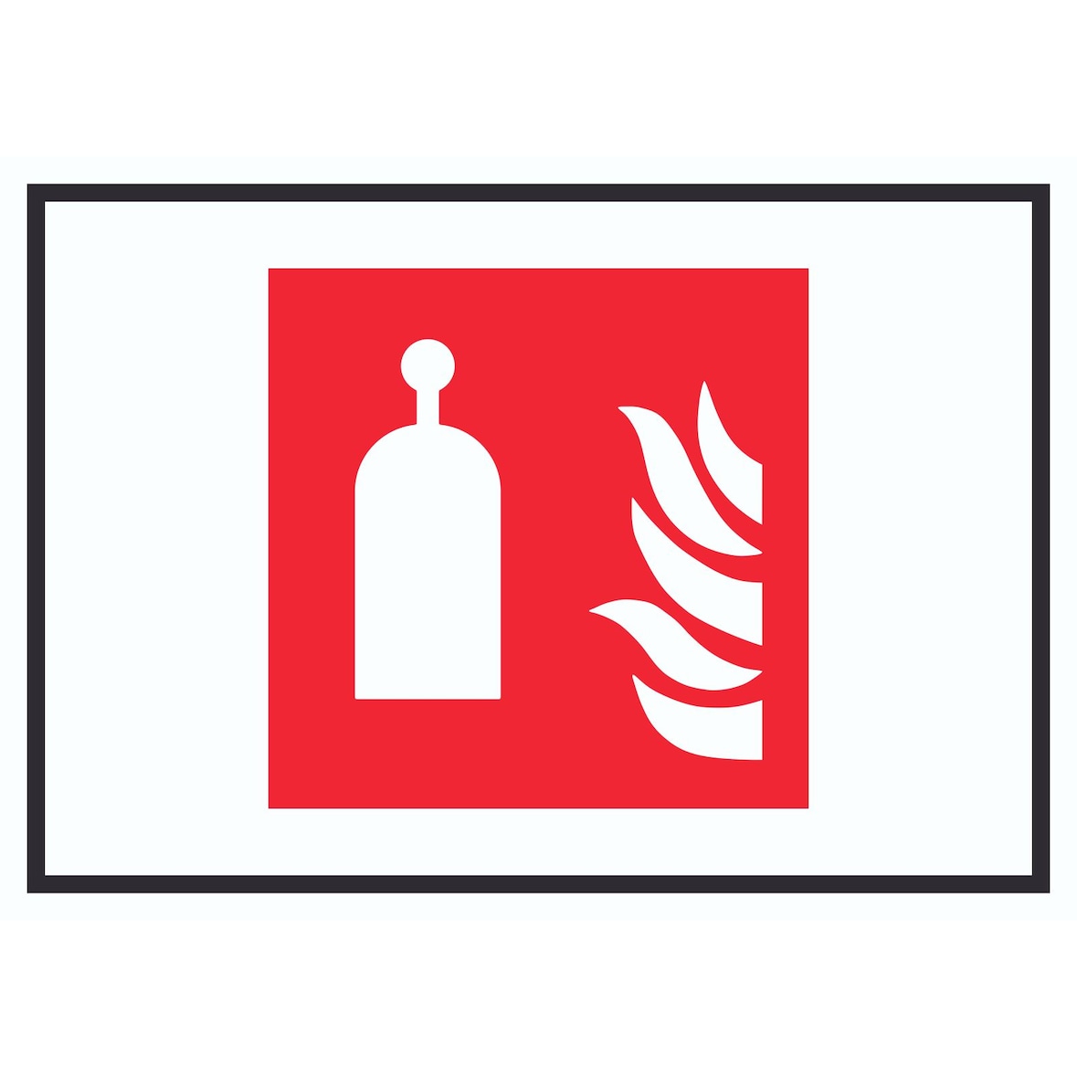 Auslösestation für Raumschutz Symbol Schild A5 Rückseite selbstklebend