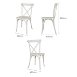 thumbnail of Chaises en résine à dossier croisé Bolero Manhattan blanches (lot de 4)