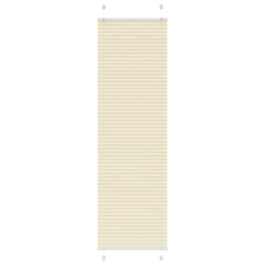 vidaXL Plissee Creme 55x200 cm Stoffbreite 54,4 cm Polyester