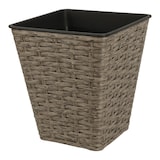 thumbnail of 3 Blumentöpfe 12-18cm Kunststoff eckige Pflanzgefäße Blumenübertöpfe Aussenbereich & Innenbereich Blumentopf Pflanzentopf Garten Deko Braun