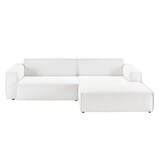 thumbnail of KAWOLA Sofa SAMU Ecksofa Feincord weiß Recamiere rechts